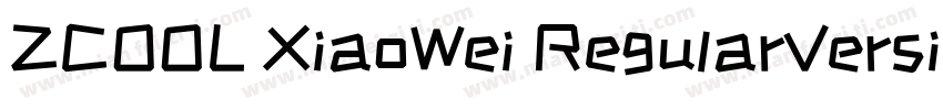 ZCOOL XiaoWei RegularVersion 1000字体转换